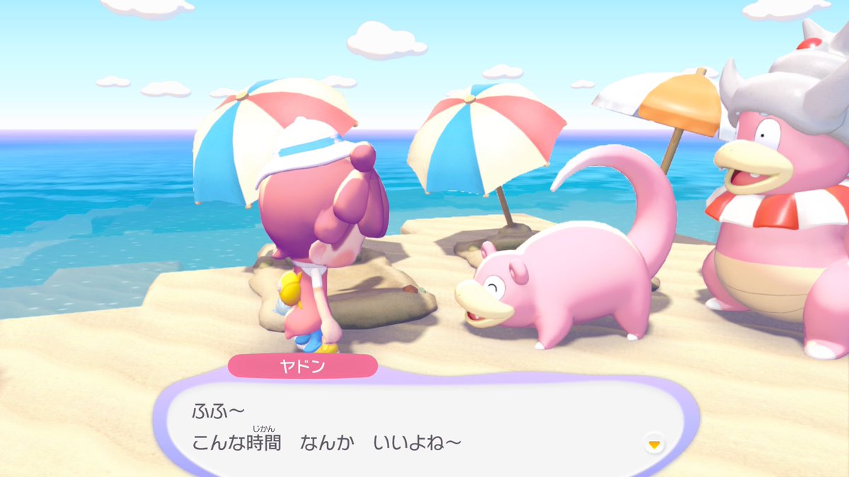 magicalhappy's tweet photo. 🌈きのう初めて
家族そろって海に行ったやぁん〜
楽しかったやぁん☀️😊🐟💕
#ヤドン #slowpoke 
#ぽこあポケモン https://t.co/i8MAy90Bg0