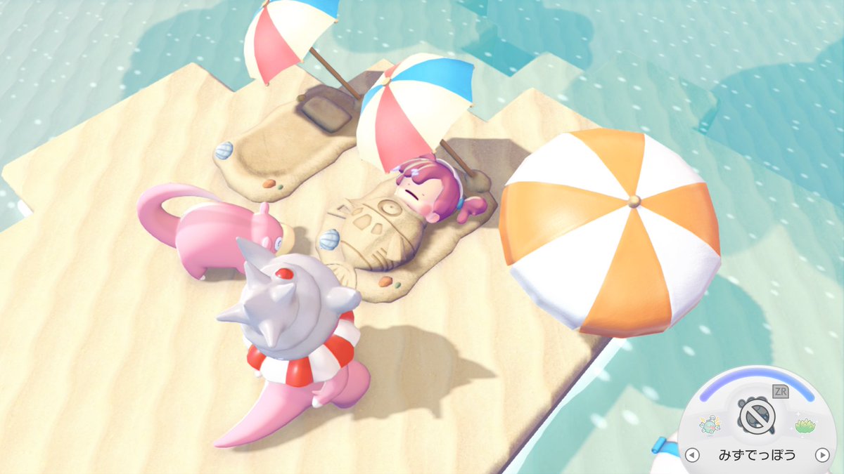 magicalhappy's tweet photo. 🌈きのう初めて
家族そろって海に行ったやぁん〜
楽しかったやぁん☀️😊🐟💕
#ヤドン #slowpoke 
#ぽこあポケモン https://t.co/i8MAy90Bg0