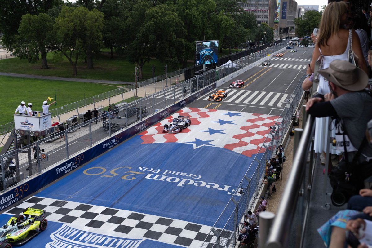 MayorBowser's tweet photo. A beautiful day in Washington, DC for the Freedom 250 IndyCar Grand Prix, and with an iconic backdrop.

We're proud to host visitors from all around the world to experience all the Sports Capital has to offer.

And a huge congrats to @KKirkwoodRacing for winning the first-ever DC Grand Prix!