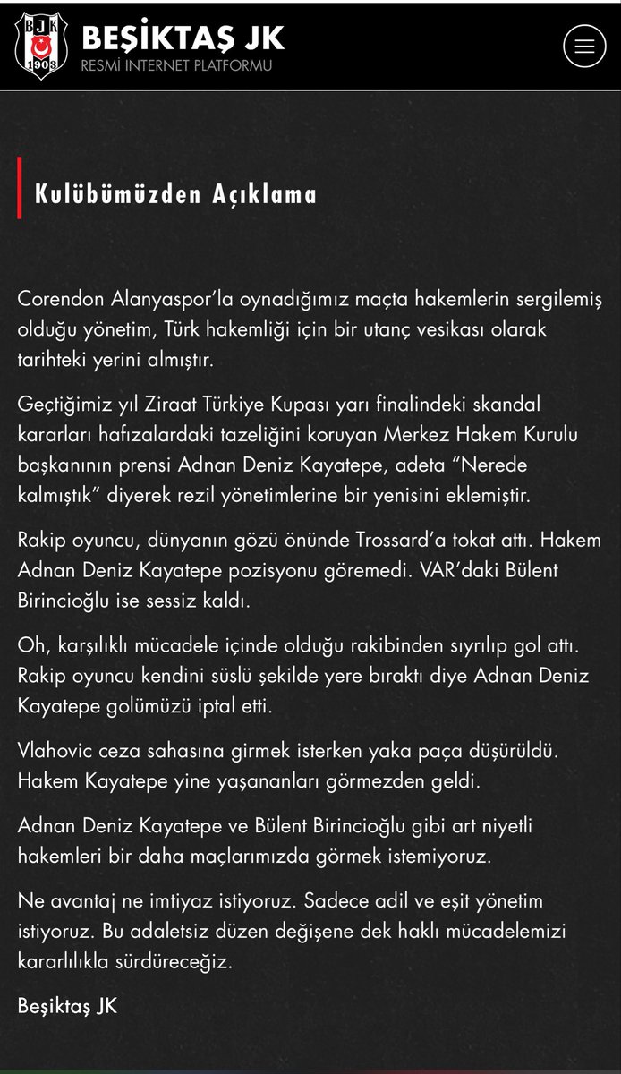 eneesaydiin's tweet photo. Bu mu babacım sizin tepkiniz? 
Bizim evlerimizde sinirden tansiyonumuz oynuyor uykularımız kaçıyor siz sadece bu açıklamayı mı yapıyorsunuz?
Bu kulübün hakkını koruyamayacaksanız hemen istifa edin. Bizim hakkımızın yenilmesine tahammülümüz kalmadı artık!
@Besiktas https://t.co/rcDtAW5hV8