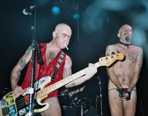 yapoli6's tweet photo. GG on stage with The Murder Junkies. idk what venue. (1993?) https://t.co/dDVyr3ApCU