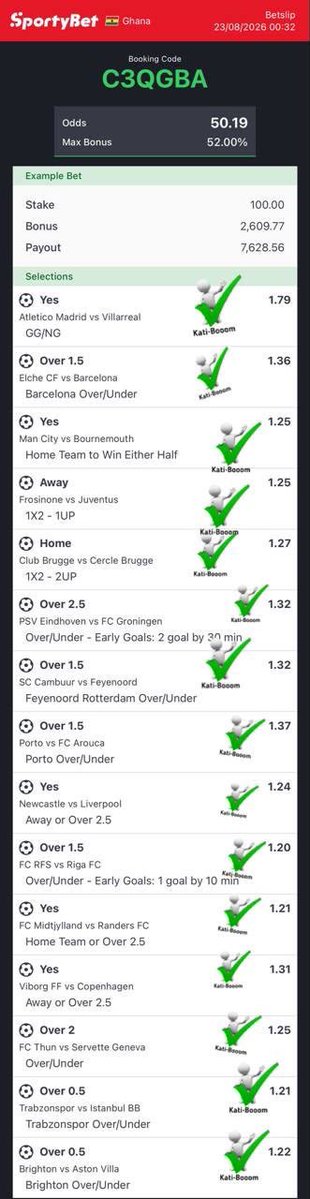 ClintonMorgan_'s tweet photo. Bigggggg BOOOOOOOM✅✅
✅✅✅✅✅✅✅✅✅✅✅✅✅✅✅50+ Odds won successfully. Never doubted this guy. Follow him before its late 🍀🍀🍀🍀🍀🍀🍀🍀🍀
🎉🎉🎉🎉🎉🎉🎉🎉🎉🎉🎉🎉🎉🎉🎉
Congratulations 🎉 to all Stakers🧌💰 https://t.co/emYd0rUasI