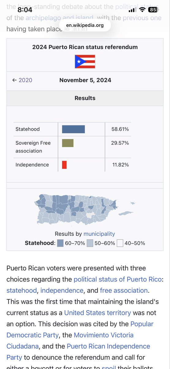 Goodlaw86's tweet photo. @CB7Jon @foxnewspolitics They voted for Statehood twice. https://t.co/6juKVbiBaG