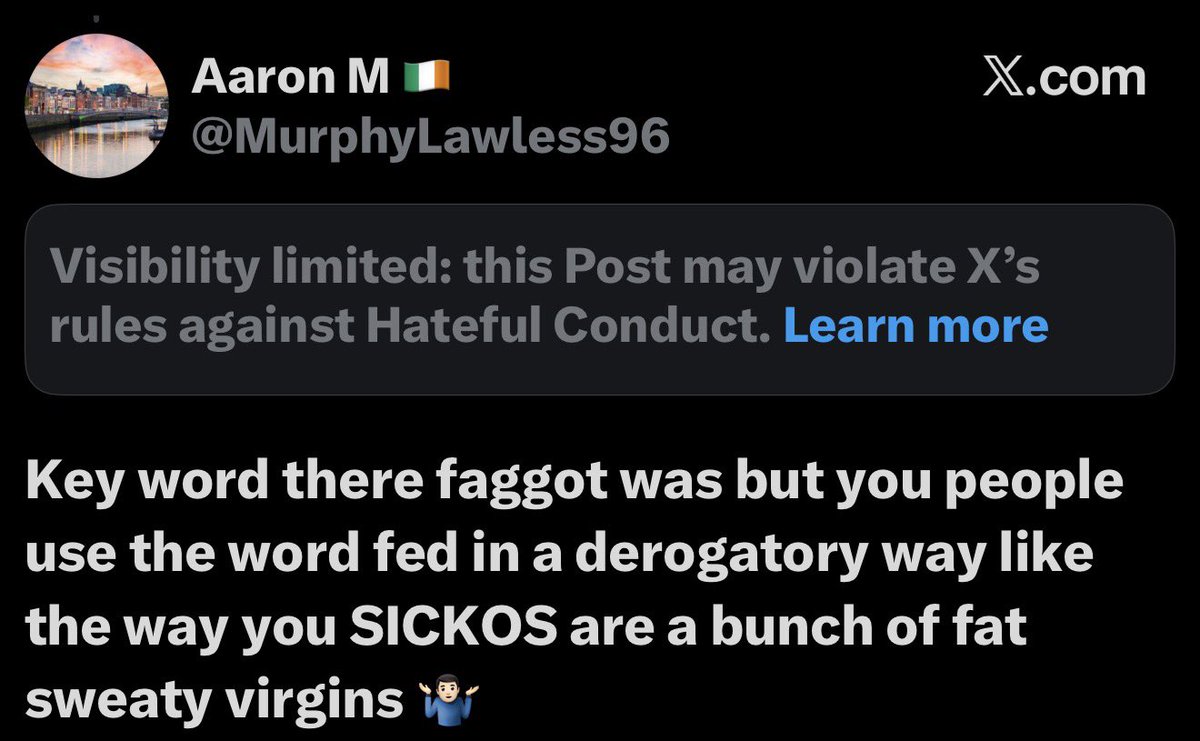TwoOutHitman's tweet photo. @MurphyLawless96 It’s not hypocrisy. Matt hardy offered an opinion and then a wrestling fan did. When the wrestling fan used the word “Fed” for WWE. You fagged out. Do you also suck cock while you cape for corporations? Here’s your fag out btw https://t.co/00kPLwxEnY