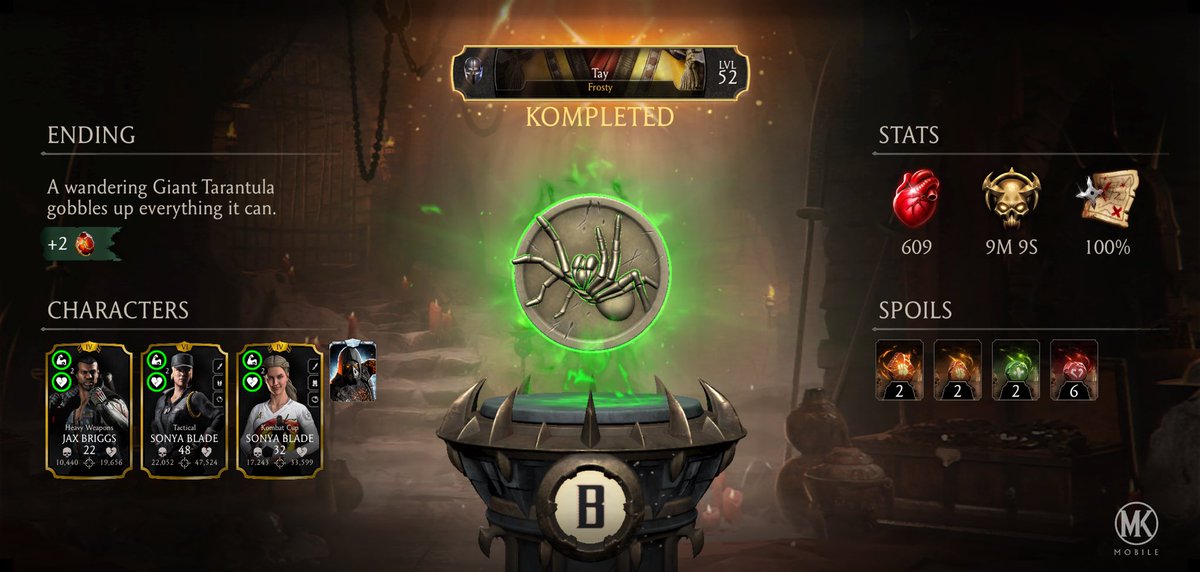 SavagePrince066's tweet photo. I just completed a Krypt Run in Mortal Kombat mobile! Check out my stats. https://t.co/Sr4EbaHPoR