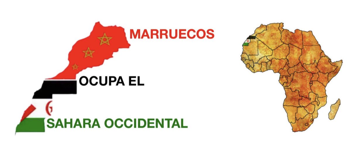 Westsahara1976's tweet photo. Marruecos 🇲🇦 ocupa el
Sáhara Occidental 🇪🇭.

No dejes que lo haga con
#Ceuta y #Melilla 🇪🇸. https://t.co/R4Ibq4oD5k