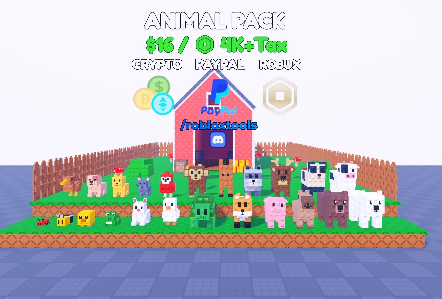 MasterDev_3's tweet photo. 23 Stud Animal Model
Price: 8$ or 2,000 R$ + Tax ( Limited Time Discount )
Discord: https://t.co/MssMdWiSjY
#Builder #Robloxdev #roblox #3DModelRoblox https://t.co/lrfTQfPsrM