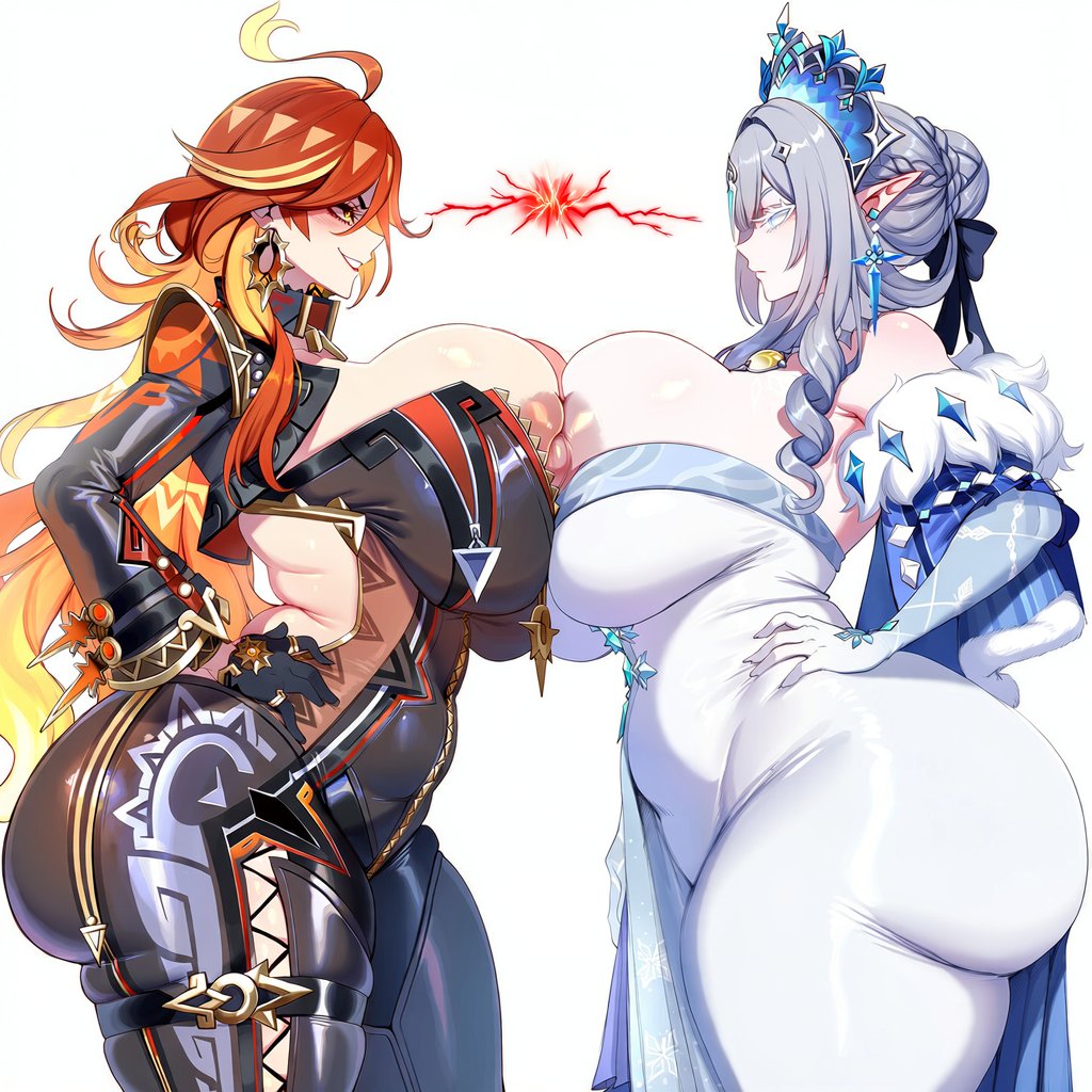 Anizjoestar's tweet photo. Setting: my bed ♥️🩵.

Mavuika versus Tsaritsa. https://t.co/lTE6wqG6oU