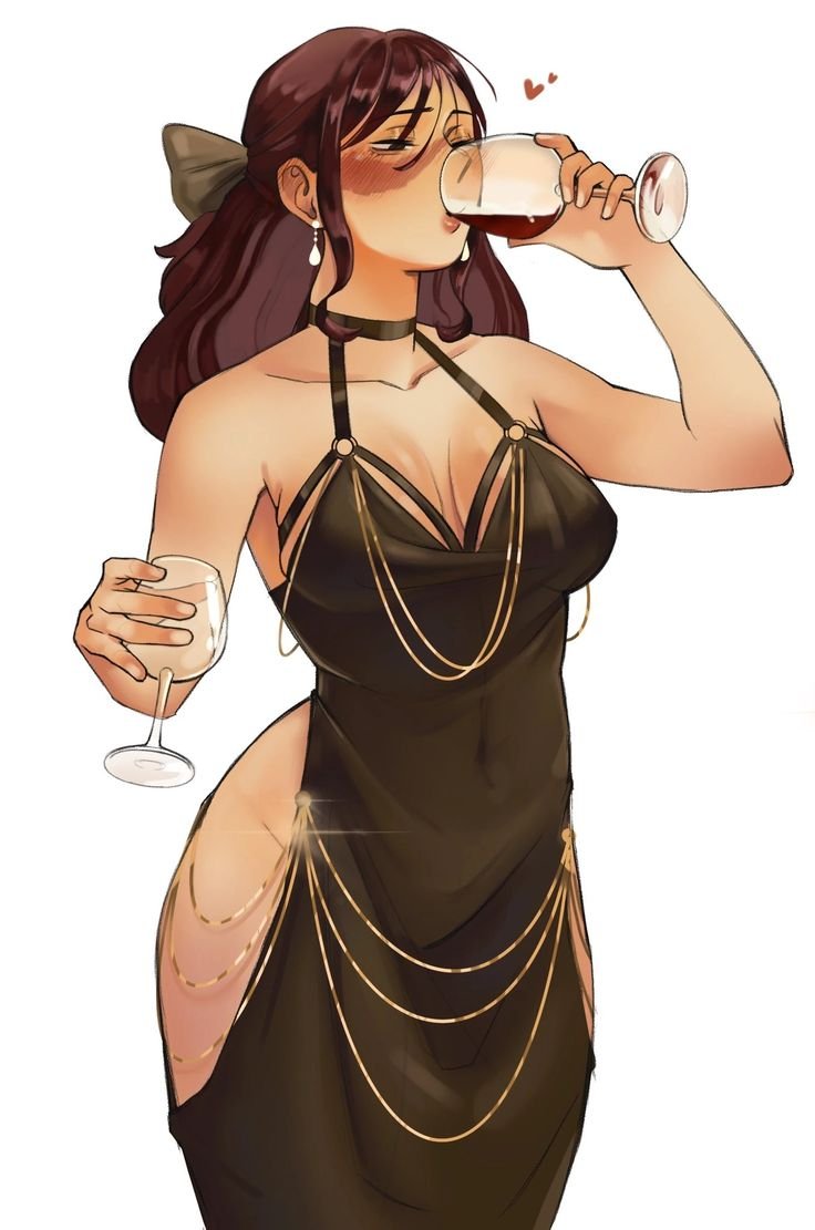 SanchezKeira's tweet photo. Elegance served with a little sip of confidence 🥂✨
#AnimeGirl #AnimeGirls #MangaArt #MangaStyle https://t.co/QfvWdBA9Vo