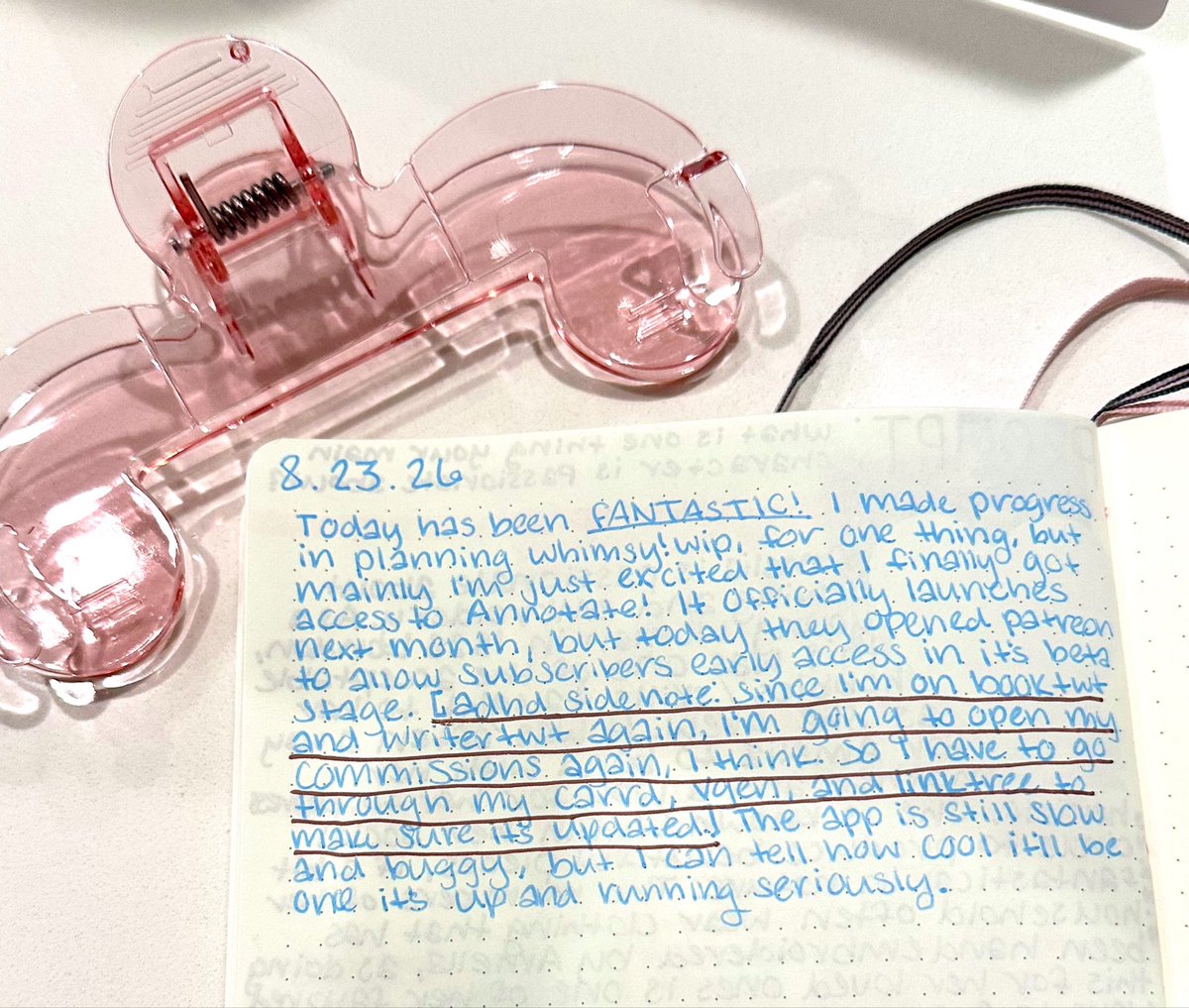 XHELVAR's tweet photo. does anyone else who journals with adhd interrupt yourself mid entry? 😭 I call them adhd side notes https://t.co/xwQl4e4sOq