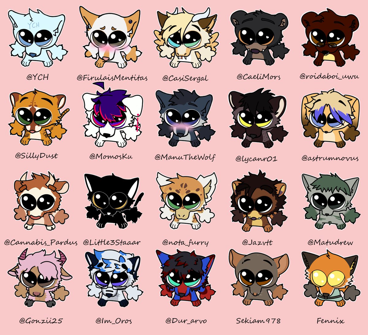 FiruMentas's tweet photo. Smoll guys comissions I've been making, I love them.

Thanks for all the support 🖤✨ https://t.co/B4iqNPmNnl