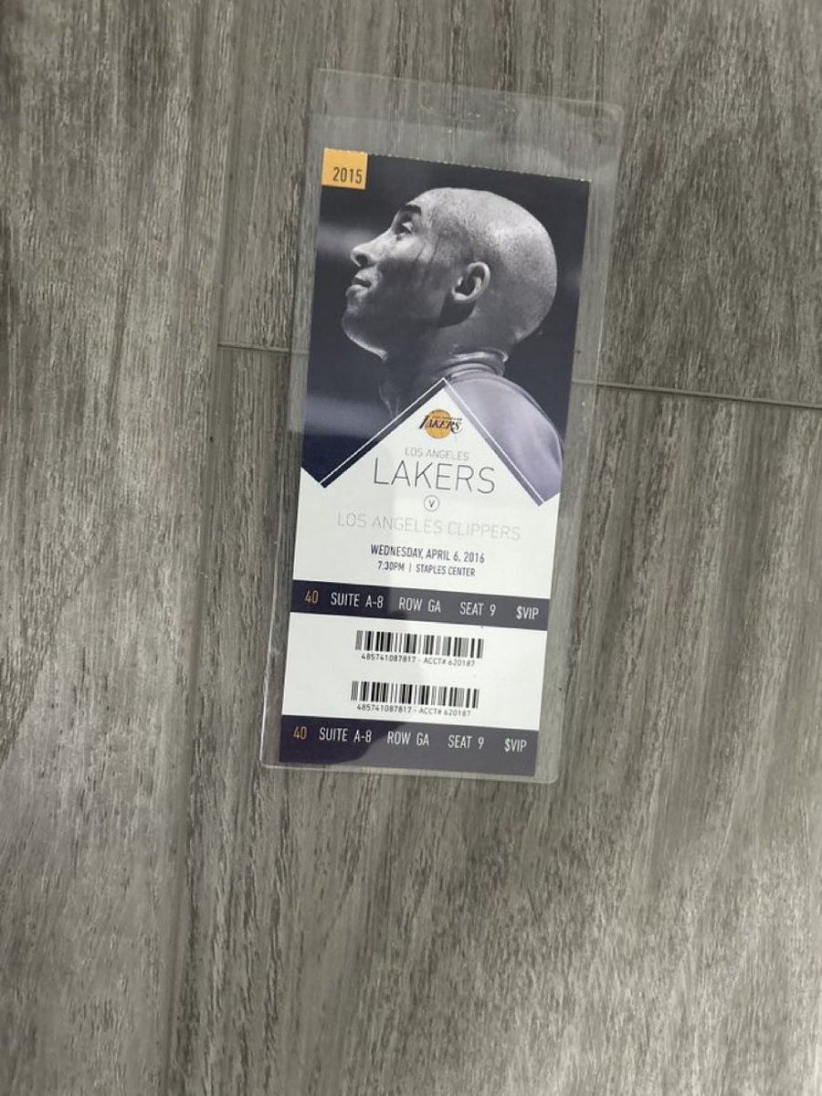 LALMuse's tweet photo. 🚨 To honor Kobe’s birthday and Mamba Day I’m giving TWO followers a historic Lakers memorabilia piece, a ticket stub from Kobe Bryant’s final season 👀 

To enter, you MUST:
- Follow @LALMuse
- Repost + Comment 

Picking the winners tomorrow night https://t.co/Tqna1NvX5q