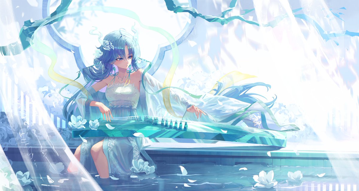 RegisKaizel's tweet photo. Qingxiao  🩵

Finally finished this piece😁
#WutheringWaves #Qingxiao https://t.co/L33rq6zJgN