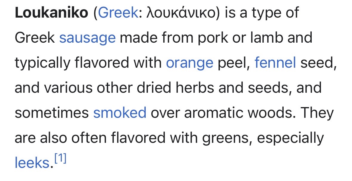 treebarkash's tweet photo. @ListenerMartyn this is my idea 

greek sausage flavoured with owenge peel LMFAO

/Silly https://t.co/Cg813iUsU8