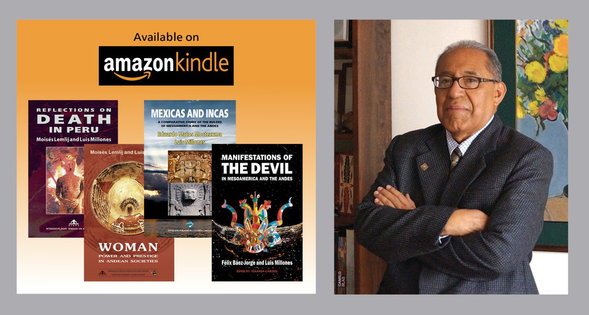 YCarlessi's tweet photo. The admirable Peruvian historian and anthropologist Luis Millones Santa Gadea is one of the most influential figures in the study of Andean ethnicity and culture. Professor Emeritus at the National University of San Marcos and a member of the National Academy of History of Peru, he has published more than thirty essential books for understanding Peruvian society. Discover these ebooks recently translated into English on Amazon:
• Reflections on Death in Peru
• Woman: Power and Prestige in Andean Societies
• Mexicas and Incas
• Manifestation of the Devil in Mesoamerica and the Andes.