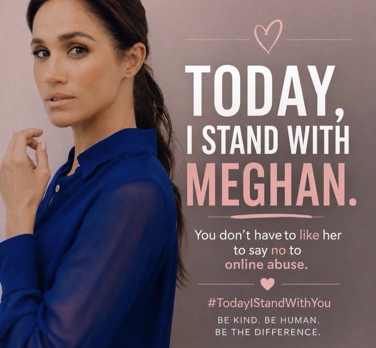 sussexsquad1982's tweet photo. #standformeghan Thankyou to #edithward for starting this trend! We stand for Meghan! https://t.co/nd3aCAoews