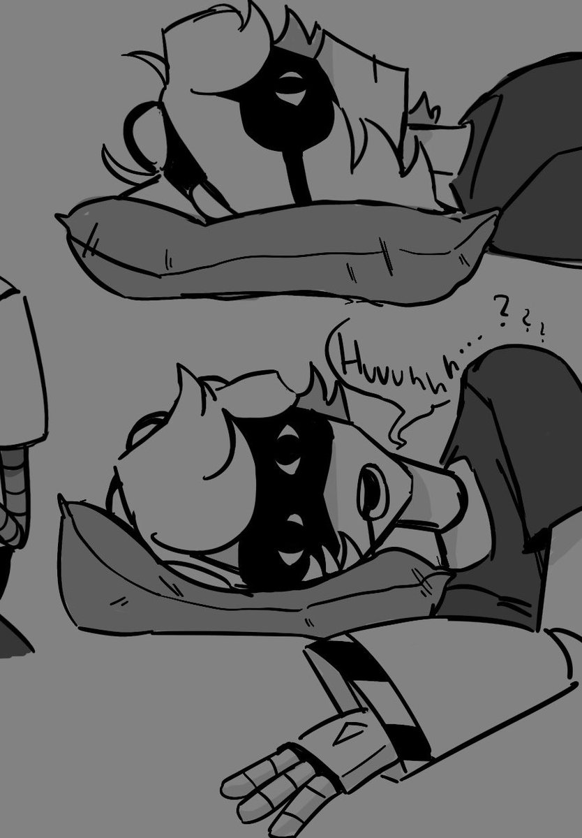 murvied_ogg's tweet photo. Inspired by my own sleeping mask #murderdrones #nuzi https://t.co/a0k878XP0w