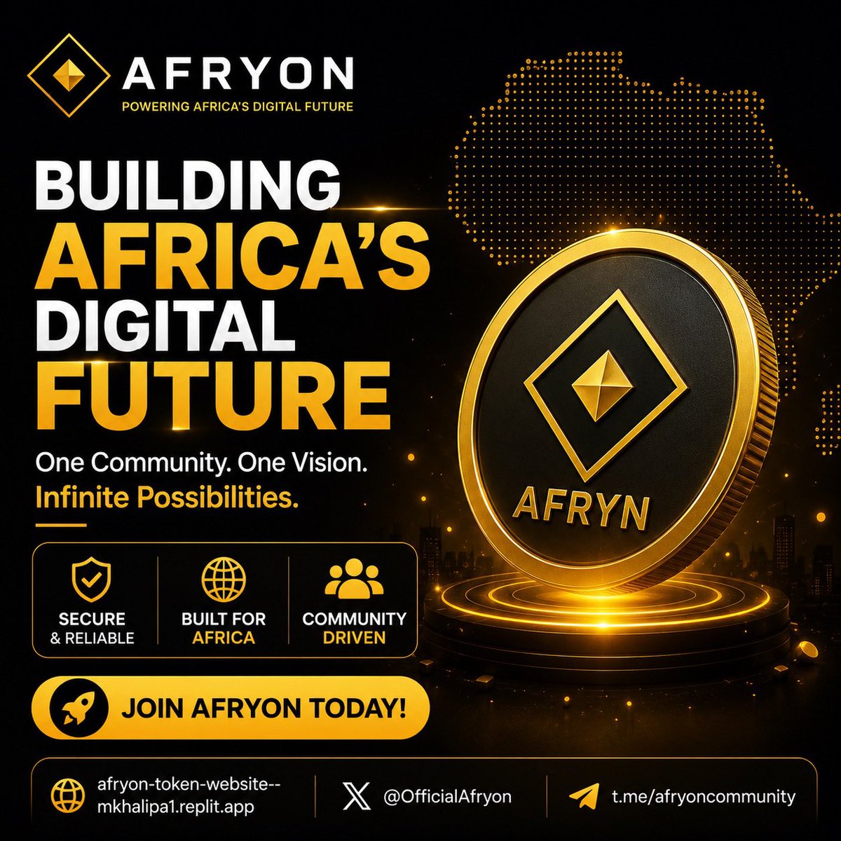 OfficialAfryon's tweet photo. @BitcoinPulseX 🚀 AFRYON IS RECRUITING! 🌍

Africa’s digital future needs builders.
Join the AFRYON community and let’s build together. 🤝

AFRYON — Powering Africa’s Digital Future.

🔗 afryon-token-website–https://t.co/hSeagUUIJZ
𝕏 @OfficialAfryon

#AFRYON #AFRYN #Web3 #Crypto #Africa https://t.co/IUW1WiofuZ