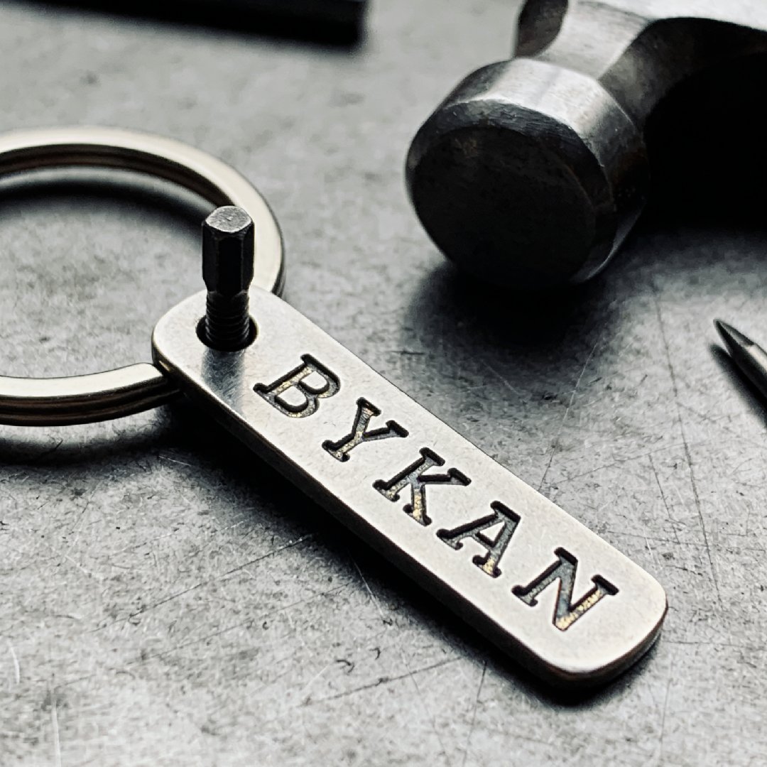 BruceWiseman6's tweet photo. Just finished my first hand-stamped leather keychain—loving how the uneven hammer marks add its unique charm! , https://t.co/D99FFR6SXV