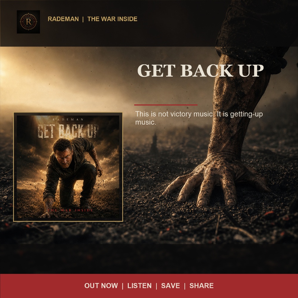 rademanmusic's tweet photo. Getting back up is rarely one dramatic moment. It is the quiet decision to move again after the damage is real.

Save GET BACK UP, follow RADEMAN and return intentionally. https://t.co/XgyTxjQ1Og

#GetBackUp #RADEMAN #CountryRock https://t.co/jT66v8Uz3l