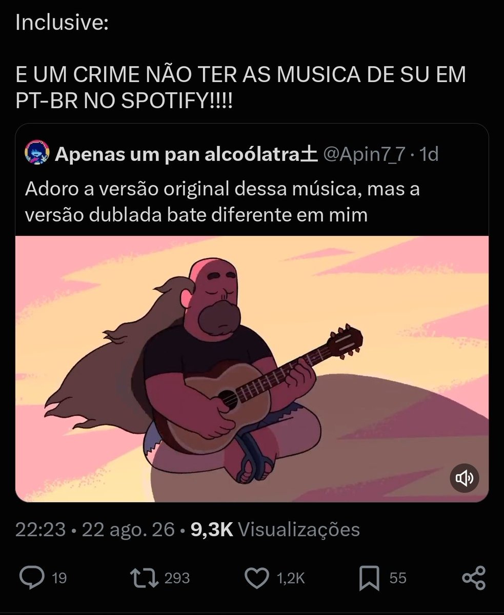 Apin7_7's tweet photo. Rapaziada, se calculamos direitinho, dar de a gente fazer uma greve para eles trazerem as musicas por spotify https://t.co/FsR4DdcUdf