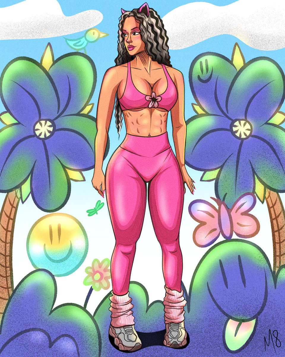 M8Designz's tweet photo. OC Gym girl ✍️💜
•
Character illustration design drawing for fitness and beauty community business
•
Who should I draw next?
•
#gymgirl #fitnessgirls #gymrat #characterdesign #fitnessfun https://t.co/gzejKRuQFT