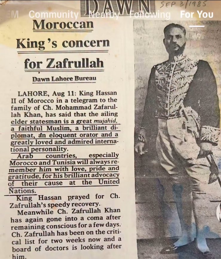 theRealYLH's tweet photo. This news was published after Zia ul Haq’s draconian Ordinance XX … amazing that Dawn could still call Zafrullah Khan sb a great Mujahid and a faithful Muslim. Only Dawn could’ve done it because like the man who founded it, Dawn has always been fearless. https://t.co/TF9dMffPlo