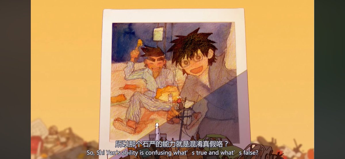 Guuudevening's tweet photo. If I had a nickel every time flint sugar studios had a story involving a meek, self-deprecating main character with a confident, protective friend that dies and the mc has trouble getting over it, I would have two nickels which isn’t a lot but I wanna die https://t.co/HoYOujTbtt