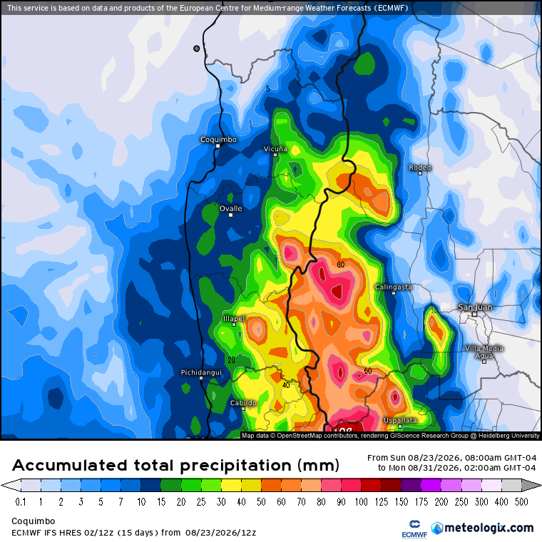 EdoWeatherman's tweet photo. Montos estimados del tren de sistemas frontales. No lloverá todos los días y habrá diferencias notorias en sectores dentro de una misma región. 

Como he dicho en todas las publicaciones, lo más intenso se dará de Maule a Los Lagos con varios sectores que acumularán más de 100 mm hasta el 31 de agosto. 

Escala de riesgos.
🔴⚠️ Región de Los Ríos y Los Lagos. Sectores costetos sobre 200 mm
🔴 Regiones de Maule, Ñuble, Biobío y Araucanía. Sectores superarán los 100-150 mm.
🟡 Región de O'Higgins, Metropolitana, Valparaíso y sur de Coquimbo. Algunos sectores pueden acumular sobre 40-60 mm.

🔴⚠️ Riesgo alto de inundaciones y complicaciones en la población.
🔴 Riesgo moderado de inundaciones y complicaciones en la población.
🟡 Riesgo bajo de complicaciones, mas que nada por saturación del suelo.

No olvide que caerá nieve en cordillera y la probabilidad de tormentas eléctricas, especialmente de Maule al sur.