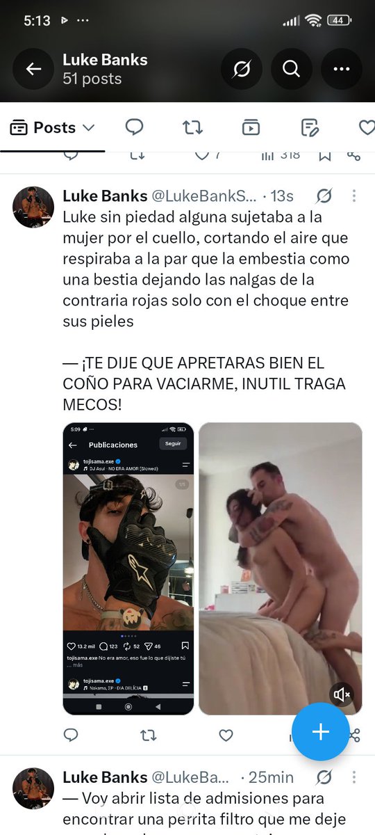 LukeBankSmith's tweet photo. Luke sin piedad alguna sugerencia a su pareja por el cuello, cortando el aire que respiraba a la par que la embestia como una bestia dejando las nalgas de la contraria rojas con solo el choque de sus pieles

— ¡TE DIJE QUE APRETARAS BIEN EL COÑO PARA VACIARME, INÚTIL TRAGA MECOS! https://t.co/9Zczb9YZWC