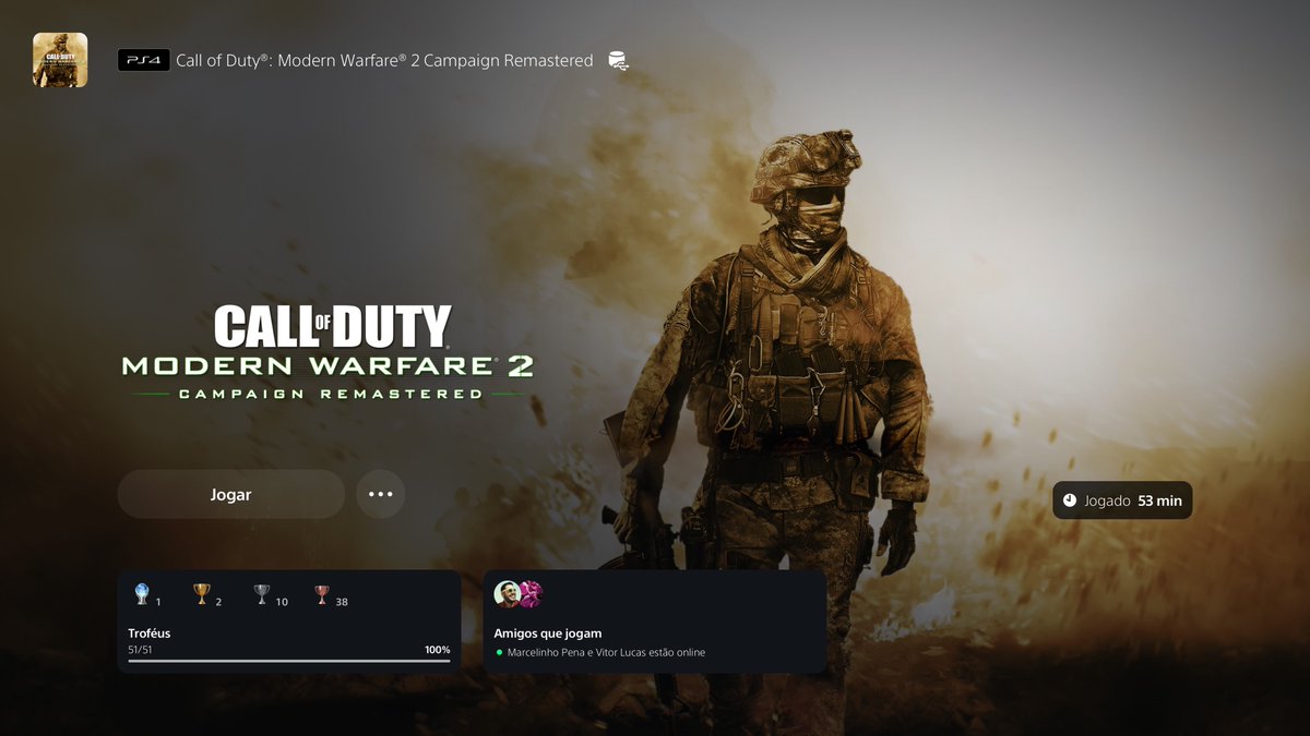 TIFA_FF7__'s tweet photo. Platina #239 - Call of Duty Modern Warfare 2 Remastered https://t.co/bJvDAHDZUz