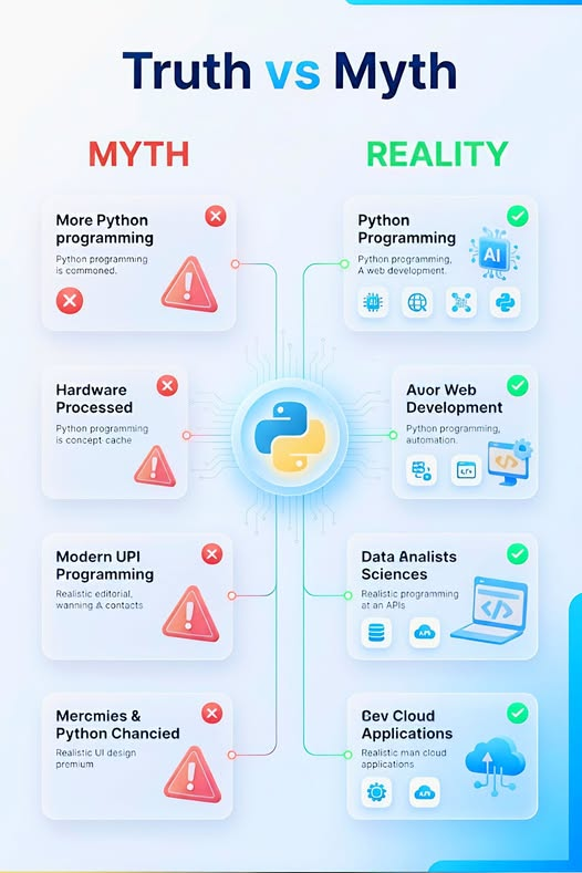 PythonDvz's tweet photo. Truth vs Myth.... https://t.co/AvCG46Gyol