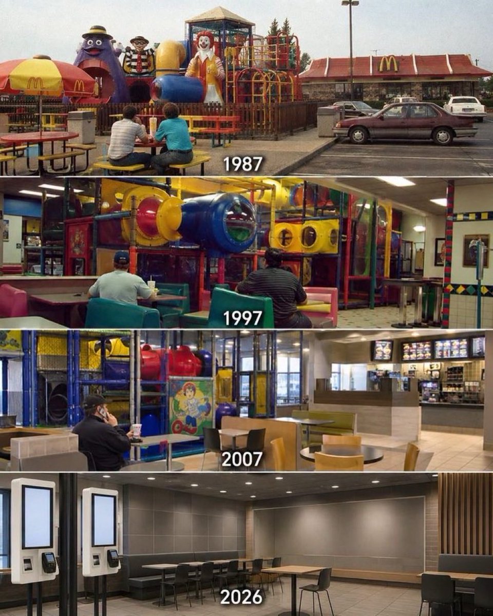 BoredElonMusk's tweet photo. When I tell young family members I had kid birthday parties at @McDonalds they think it’s weird, but honestly it was awesome. https://t.co/bOxnPCxqFm