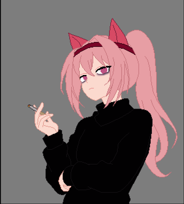 erose_12's tweet photo. More progress, Haru Urara has gotten tired of it all / Haru urarara goth 🖤 https://t.co/zEc3IyTSxV