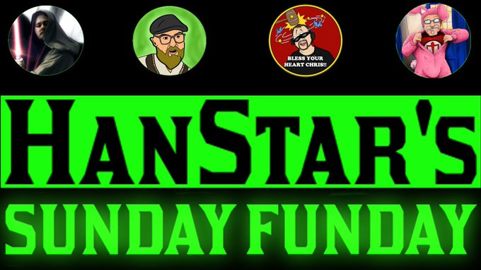 ChrisKnight5150's tweet photo. 🔥It's 8pm ET & #TheWeeklyWrapUp & @HanStarYT's #SundayFunday are #LIVE!🔥Join @Chrisknight5150 & his merry band of misfits & Crazies for #News, #Toy Releases & #Fun & #Games like #WhatTheDub & #JackboxGames. Come & join the #Khaos!🚨PLEASE LIKE & SHARE!🚨👇https://t.co/ntynxaZ2jU