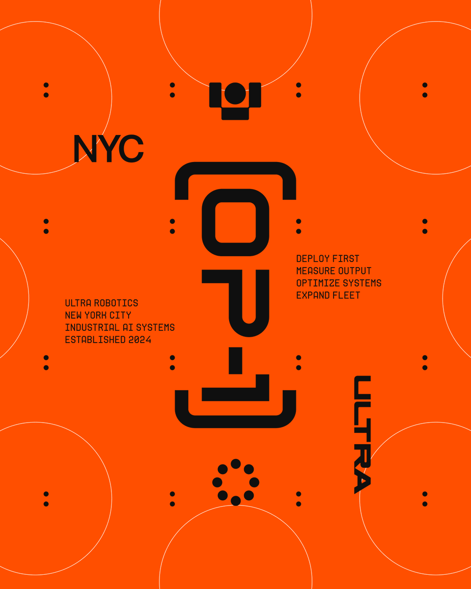 kyleanthony's tweet photo. One of the OP1 brand concepts we created for Ultra Robotics. We didn’t end up going with this one, but loved the direction. https://t.co/qvLqrvYAJL