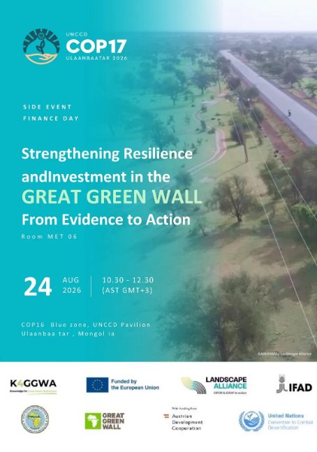 LandAllianceWCA's tweet photo. Comment les données,les savoirs locaux et l'investissement peuvent-ils accélérer l'action pour la #GrandeMurailleVerte?
Rejoignez-nous à la #UNCCDCOP17 pour découvrir des cas pratiques sur les parcours et l'agroforesterie.
#COP17Mongolia #Landscapes4Life #Restaurationsdesterres https://t.co/I5hyaWXPLN