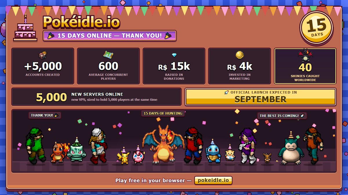 pokeidleio's tweet photo. 15 Days of PokeIdle!

Just want to say thank you to everyone who’s been embracing the project.

Let’s keep growing together 🫡 https://t.co/IcCsdn6KiG