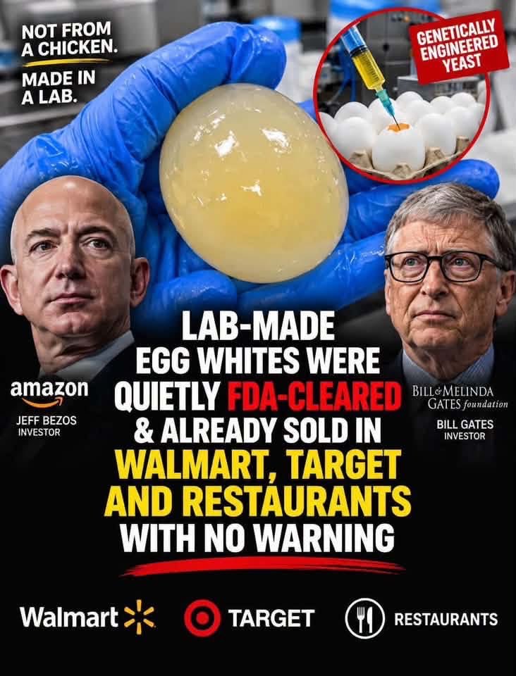 VeBo1991's tweet photo. More food fake fakery  ! Biotech firms created “eggs “by extracting egg-white genes and fermenting them inside industrial vats with genetically modified yeast . Of course they have FDA “no questions” clearance letters and this “egg fakery ”  is now fortifying baked goods, protein bars, protein powders, sauces and dressings . Watch your labels and buy chickens !