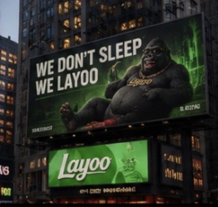 EndgameStrong's tweet photo. What’s happening?  

🦍Army

Official $Layoo 

#whatslayoo #layoodance #creatorcoin https://t.co/Quh37uauAk
