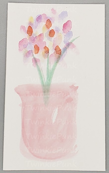 TwinkiePunk's tweet photo. Watercolor flowers in a vase. Not one of my best but posting it anyway. It doesn't always have to be perfect.
#Watercolor #WatercolorArt #WatercolorFlowers #NotPerfect #CreateSomething https://t.co/VlmDmNLU51