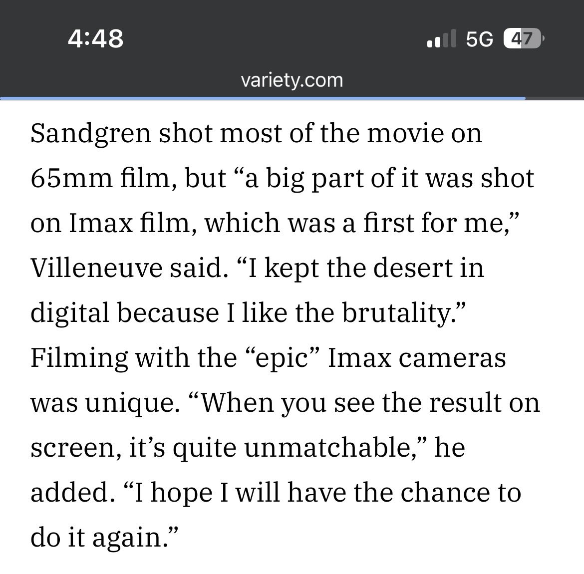 21yayarea's tweet photo. @IsaiahHarris141 @DFoundingTitan minor correction: it was shot primarily on film with the desert scenes in digital https://t.co/sphNTAaExj