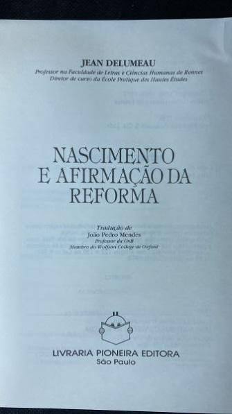 silva2vk's tweet photo. Comecei Nascimento e afirmação da Reforma - Jean Delumeau. 
A história do medo no ocidente é uma leitura seguinte em caráter obrigatório https://t.co/DhQO7bXIDK