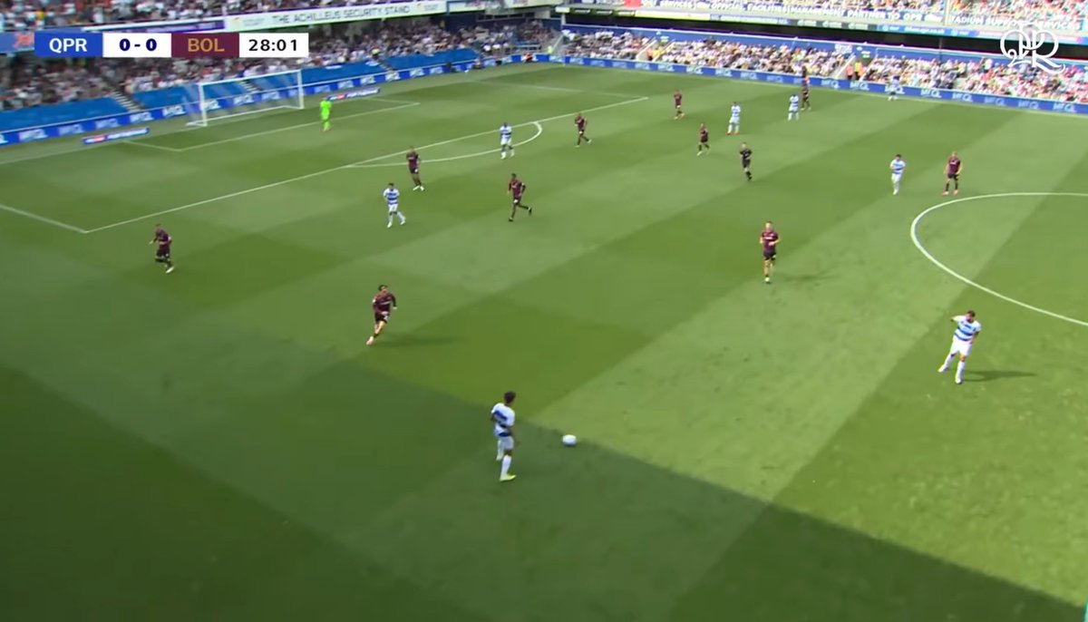 TobyQPR_'s tweet photo. poor example photo but really cba to look through and get a good one, triangle of Madsen, Chair and Vale could be something special with freedom and room to work in when we control possession. https://t.co/kceYuIHS9B