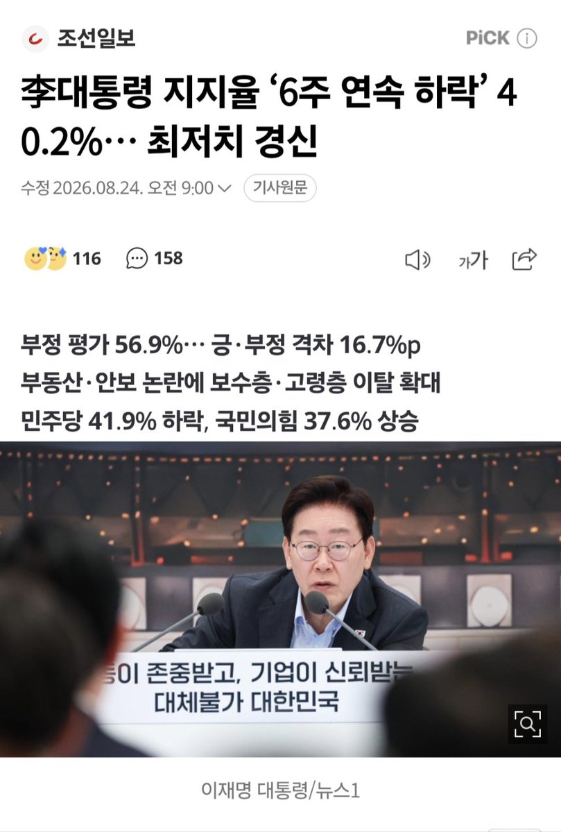 LiberatorLB's tweet photo. @Jaemyung_Lee 지지율 뻥카쳐도 40퍼인거 안보이냐? 네가 말하는 국민은 한국인이냐? 아니면 그짝 나라냐? https://t.co/zPByxbOxCY