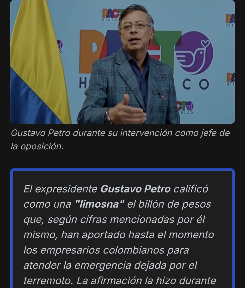 conejoblanco77's tweet photo. Si un billon les parece limosna, cuanto ha recogido Petro y la izquierda? https://t.co/fHKxFELKao