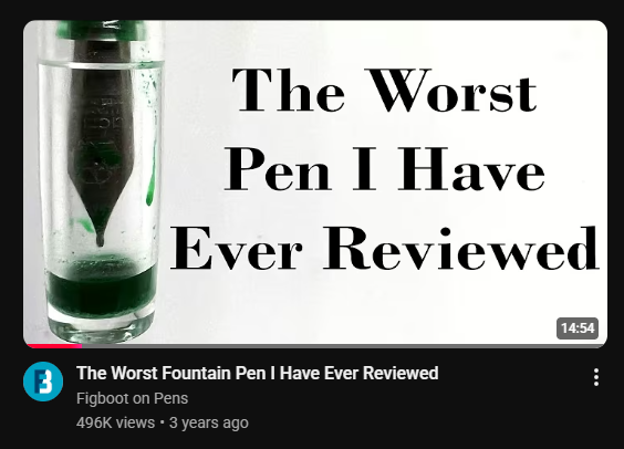 chinolover46's tweet photo. >look for some random entertaining video for background noise
>guy talking about a terrible pen, cool
>1 minute in: "Manufactured in Mumbai, India"

i really try not to be a grumpy racist incel chud but Hitler keeps tempting me even with the most innocuous things. https://t.co/6D6fEQmpDW