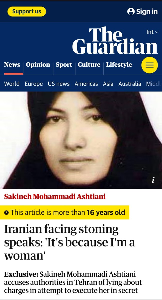sickleNzulfiqar's tweet photo. The fake article about Iran stoning a woman to death is still online despite it's writer admitting that the entire story is fabricated. Guardian is not going to do any investigation. https://t.co/fBOx8NoKCQ