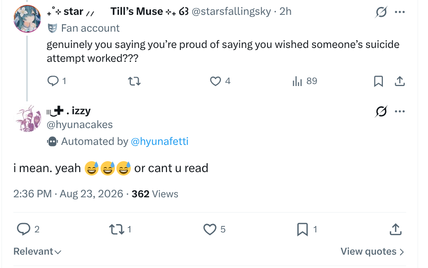 hyusuasgpt's tweet photo. hey @hyunacakes wanna address the fact you said my attempt shouldve worked AND u said u were proud of it PURELY bc i thought u were copying me &amp; my friends (WITHOUT MY PERMISSION) went into servers nd told me abt this? https://t.co/yKGxCdKlXJ