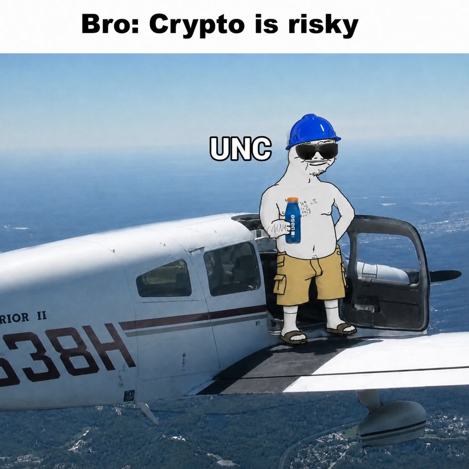BaseUncOnBase's tweet photo. Bro, what’s your risk management?

 Unc: Hard hat. https://t.co/rSx3jrvGVD